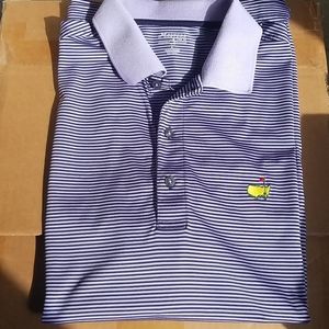 EUC Masters Tech Blue Striped Polo Shirt